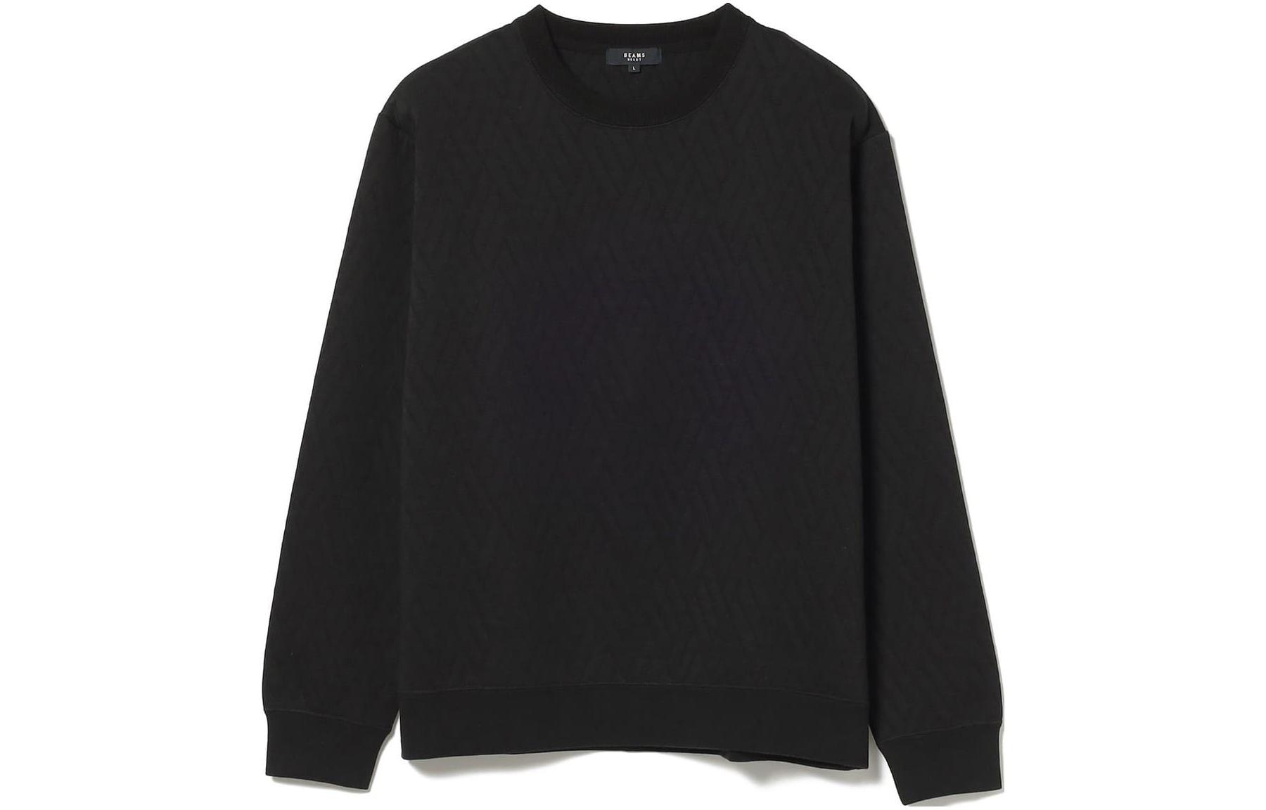 Beams HEART Black Crewneck Oversized Sweatshirt Casual Wear 4213006063919