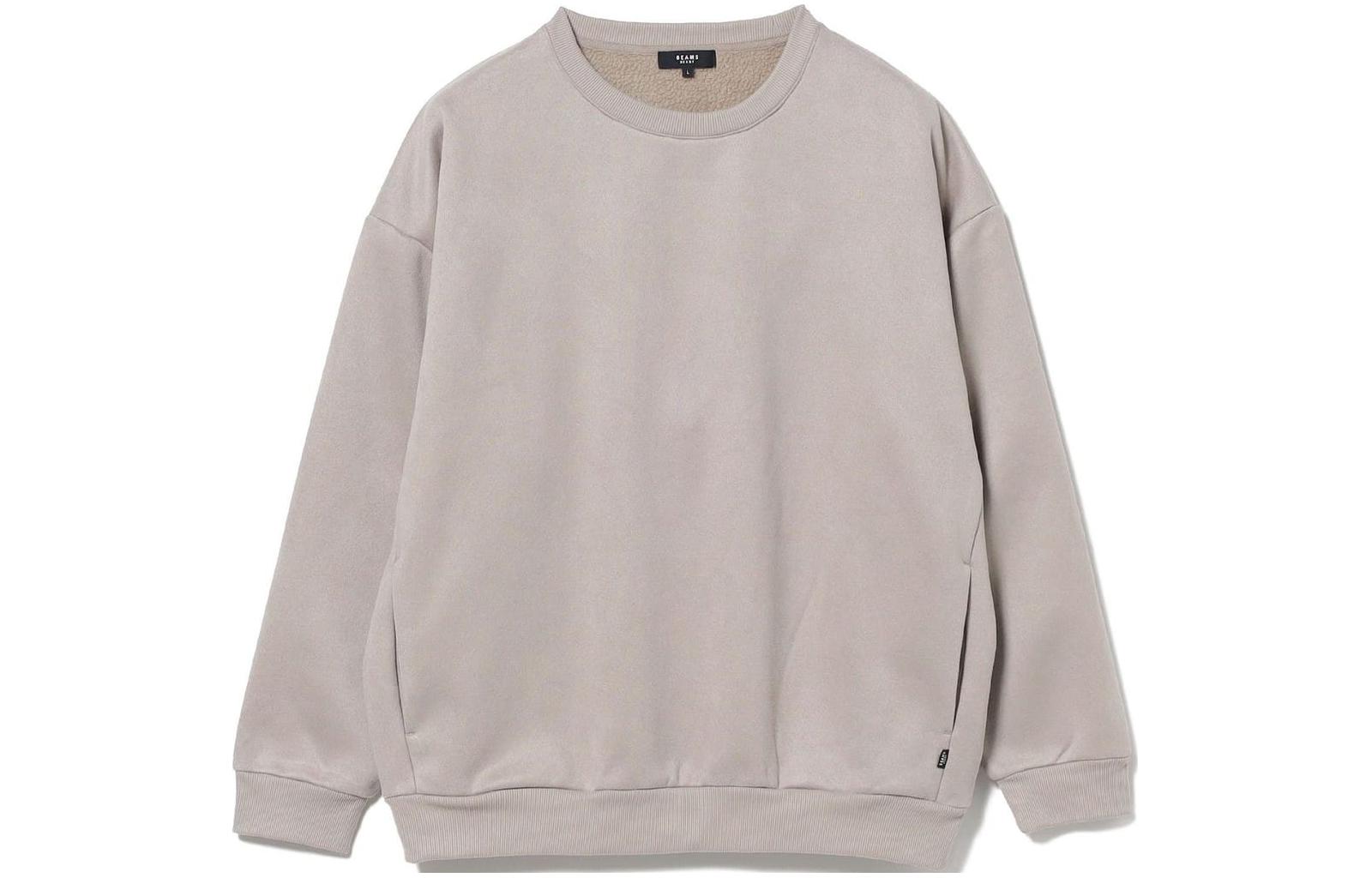 Beams HEART Crewneck Pullover Sweatshirt Beige. 4213005563914
