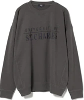 Beams HEART Graphic Crewneck Sweatshirt Charcoal Grey 4213006680317 Beams HEART Graphic Crewneck Sweatshirt Charcoal Grey 4213006680317