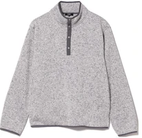 Beams HEART Gray Half-Button Stand Collar Loose Sweatshirt 4213007014710 Beams HEART Gray Half-Button Stand Collar Loose Sweatshirt 4213007014710