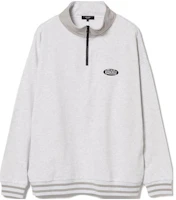 Beams HEART Half-Zip Badge Long-Sleeve Sweatshirt Men’s Light Gray 4213006580310 Beams HEART Half-Zip Badge Long-Sleeve Sweatshirt Men’s Light Gray 4213006580310