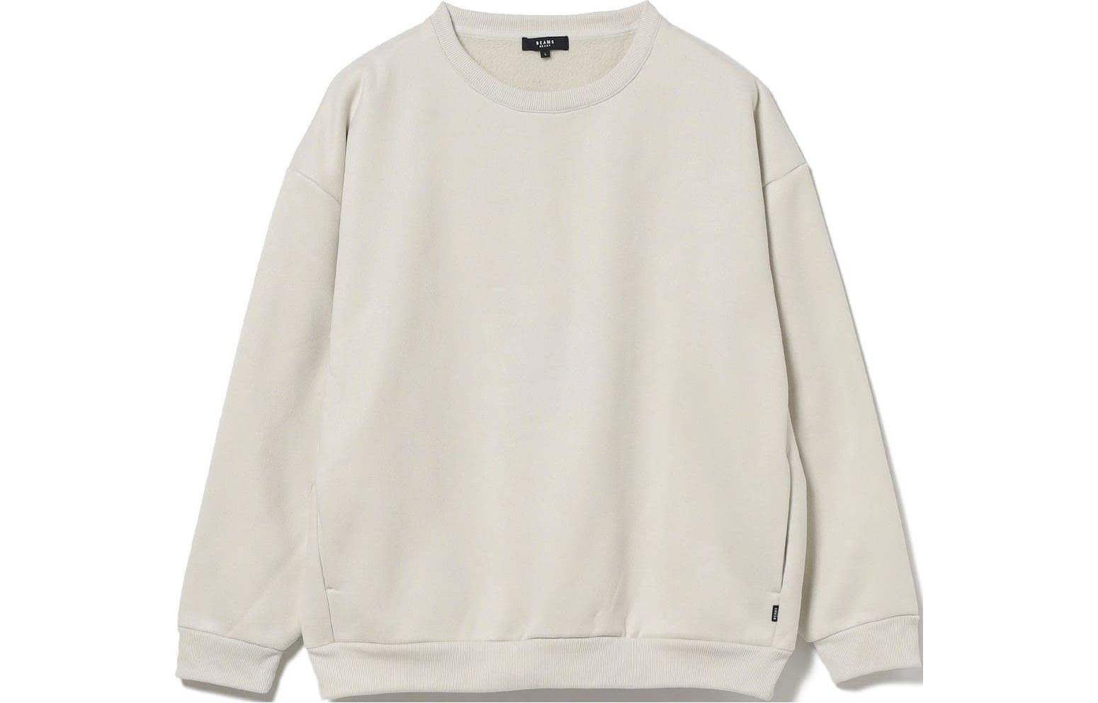 Beams HEART Ivory Crewneck Pullover Sweatshirt 4213005563906