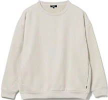 Beams HEART Ivory Crewneck Pullover Sweatshirt 4213005563906 Beams HEART Ivory Crewneck Pullover Sweatshirt 4213005563906