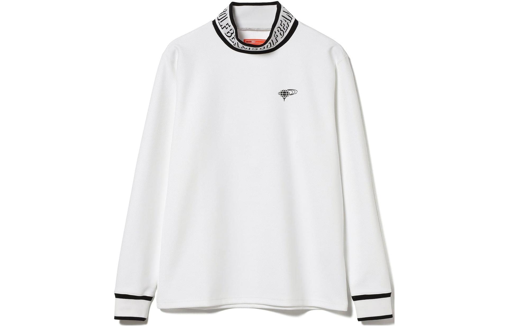 Beams High-Neck Pullover Sweatshirt with Letter Print Collar. 82-14-0015-444