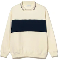 Beams Ivory White Striped Print Loose-Fit Long-Sleeve Sweatshirt. 9213032889806 Beams Ivory White Striped Print Loose-Fit Long-Sleeve Sweatshirt. 9213032889806