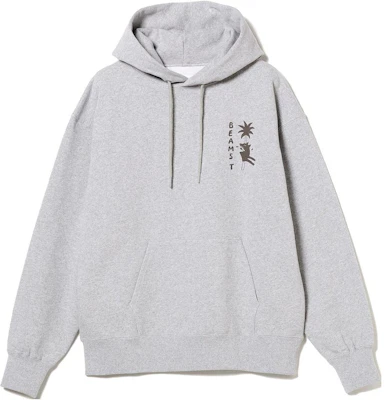 Beams 字母圖案印花連帽衫 灰色 75130559146-15 Buy Beams 字母圖案印花連帽衫 灰色 75130559146-15