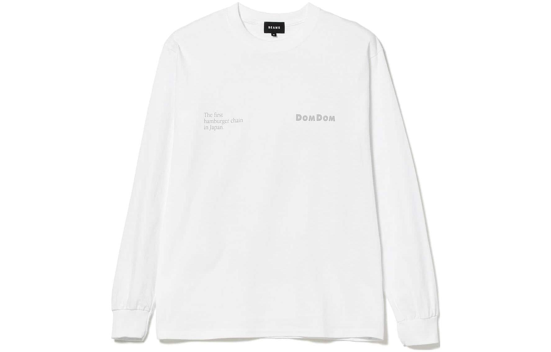 Beams Letter Print Casual Crewneck Pullover Sweatshirt Long Sleeve 75-10-0057-176
