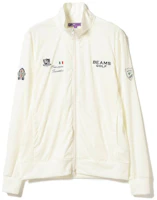 Beams Letter Print High-Neck Long-Sleeve Jacket 84-18-0079-444 Beams Letter Print High-Neck Long-Sleeve Jacket 84-18-0079-444