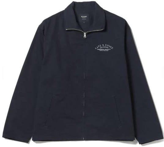 beams-letter-print-zip-up-polo-jacket-navy-blue-4218002814779