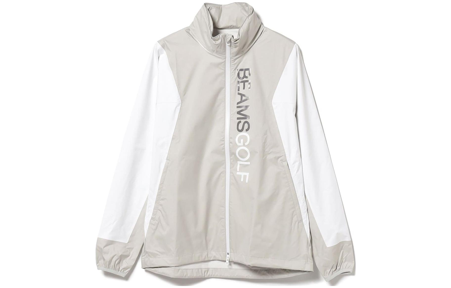 Beams Light Grey Letter Print Hooded Zip Jacket Long-Sleeve 8219000633660