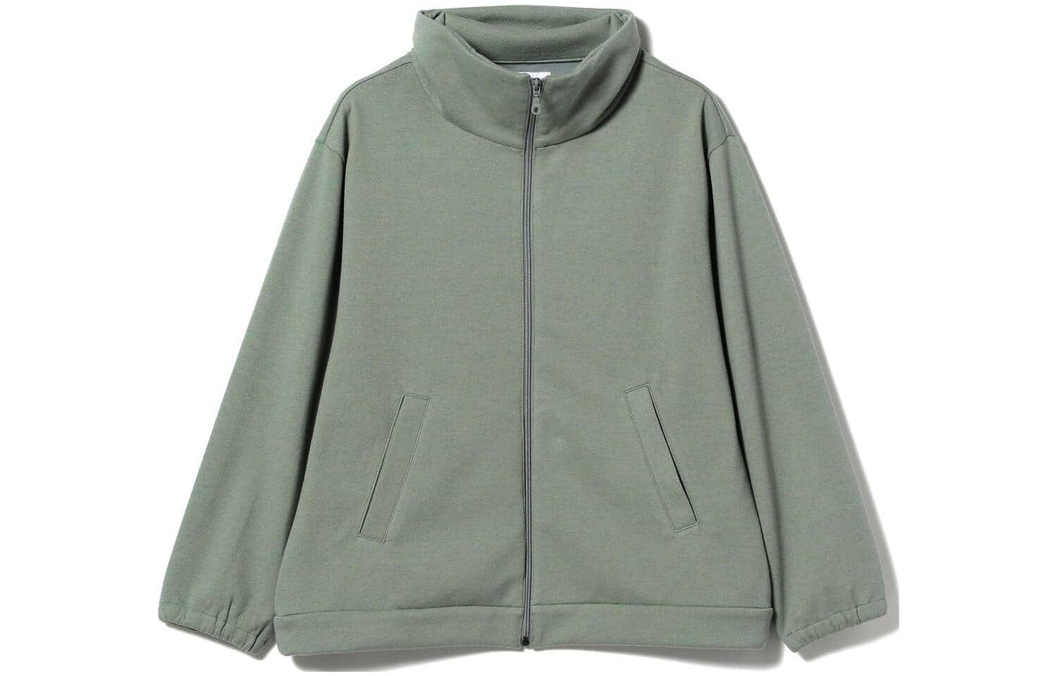 Beams Loose-Fit Stand Collar Long Sleeve Jacket Dusty Blue. 2318006726271