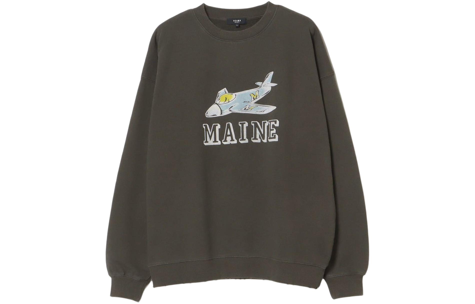 Beams Loose Fit Crewneck Sweatshirt Long Sleeve Pullover 42-13-0077-898