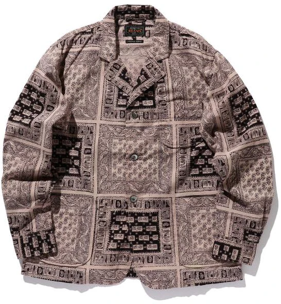 beams-loose-fit-elephant-block-print-jacket-men-black-3816021279119