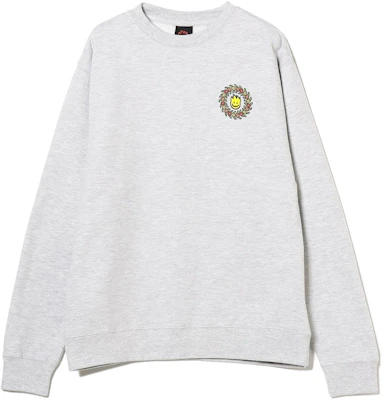 Beams 男士宽松版花纹圆领套头衫 灰白色卫衣 11-13-0499-237 Buy Beams 男士宽松版花纹圆领套头衫 灰白色卫衣 11-13-0499-237