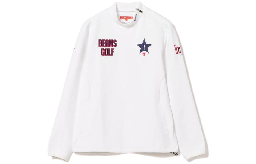 Beams Loose Fit Letter Print High Neck Long Sleeve Sweatshirt 82-14-0012-444