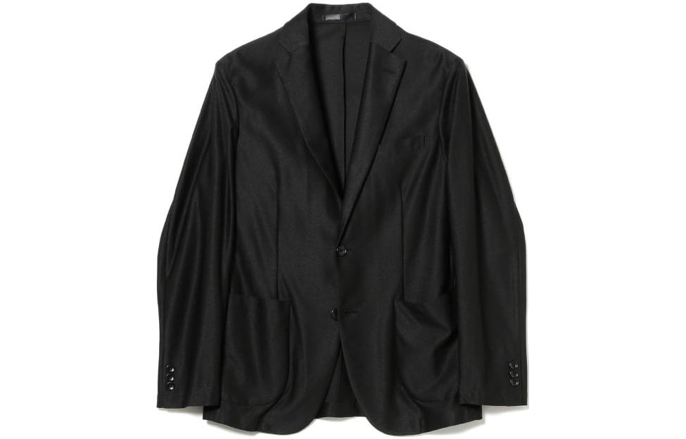 Beams Loose Fit Long Sleeve Single-Breasted Jacket - Black 9116028580319