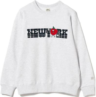 Beams Love Heart Smiley Embroidered Crewneck Sweatshirt . 92-13-0287-001 Buy Beams Love Heart Smiley Embroidered Crewneck Sweatshirt . 92-13-0287-001