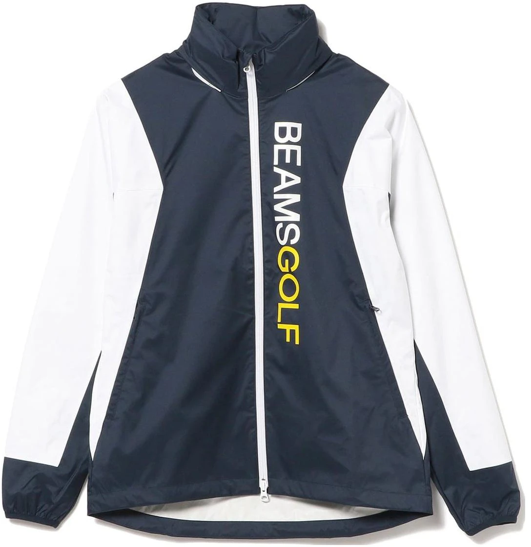 beams-navy-blue-high-neck-letter-print-zip-up-jacket-8219000633679