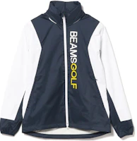 Beams Navy Blue High-Neck Letter Print Zip-Up Jacket 8219000633679 Beams Navy Blue High-Neck Letter Print Zip-Up Jacket 8219000633679