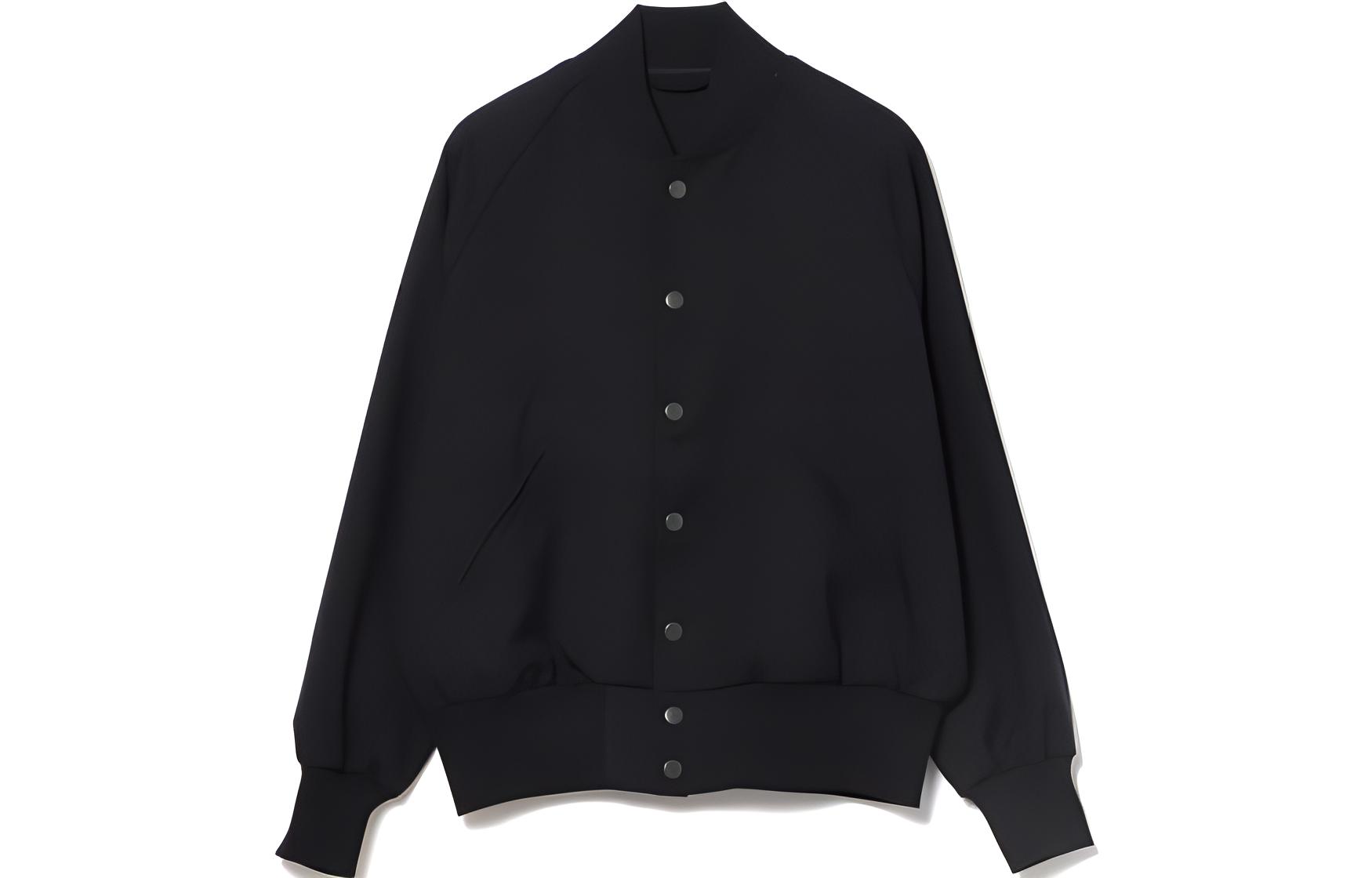 Beams Navy Blue Solid Color Sports Stand Collar Jacket 9218034728679