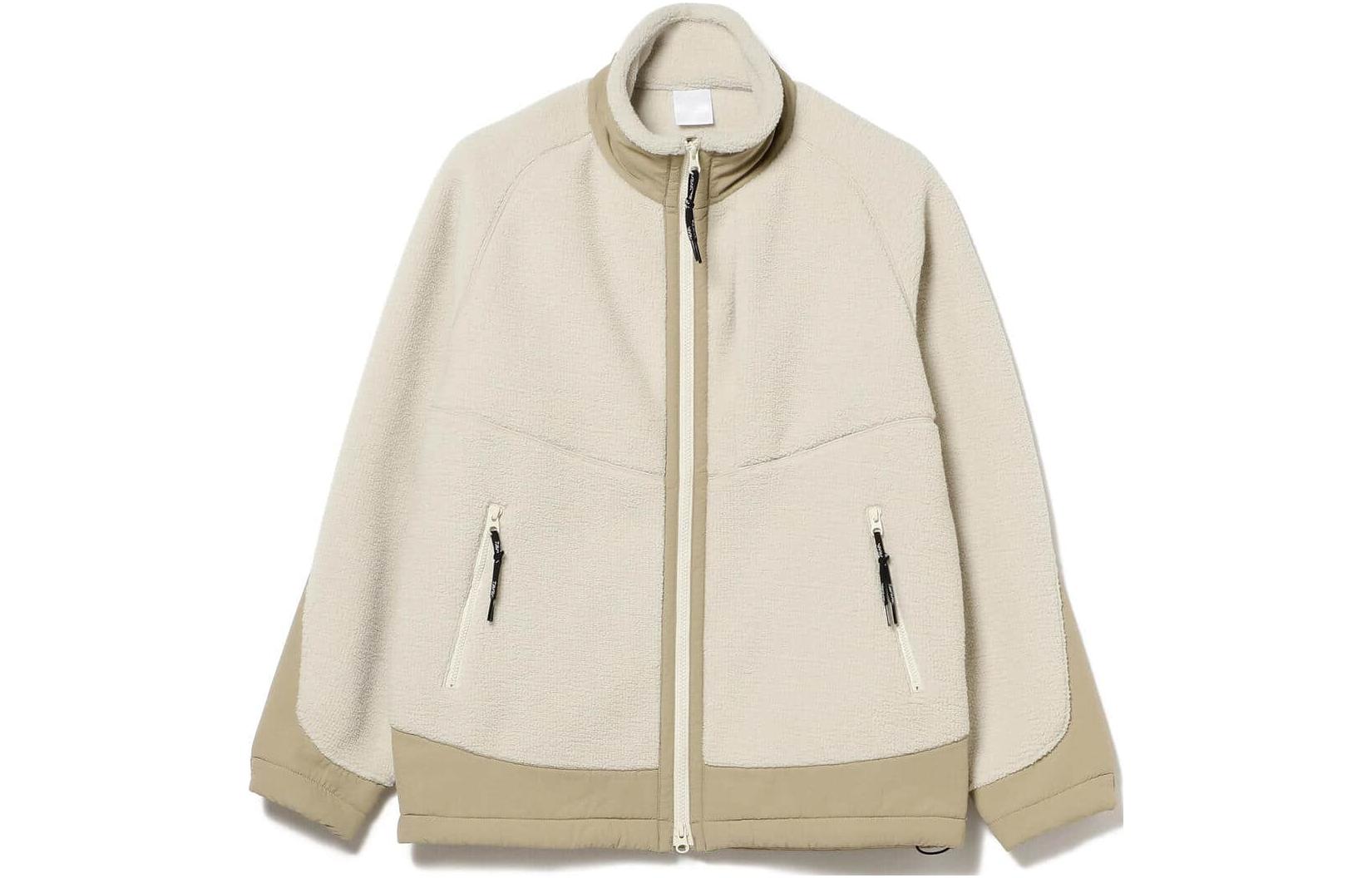Beams Off-White Stand Collar Zip-Up Jacket Long Sleeve 92180301704-05