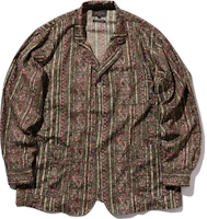 Beams Olive Green Loose-Fit Printed Button-Up Jacket. 3816009513967 Beams Olive Green Loose-Fit Printed Button-Up Jacket. 3816009513967