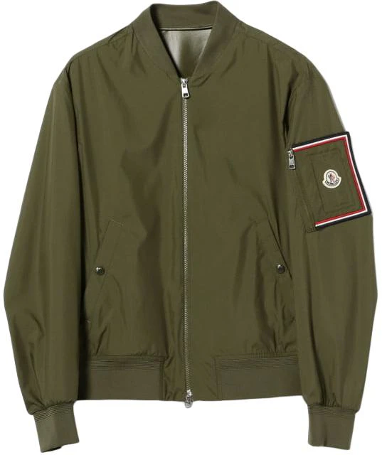 beams-olive-green-striped-sleeve-zip-baseball-jacket-for-men-21-18-0683-125