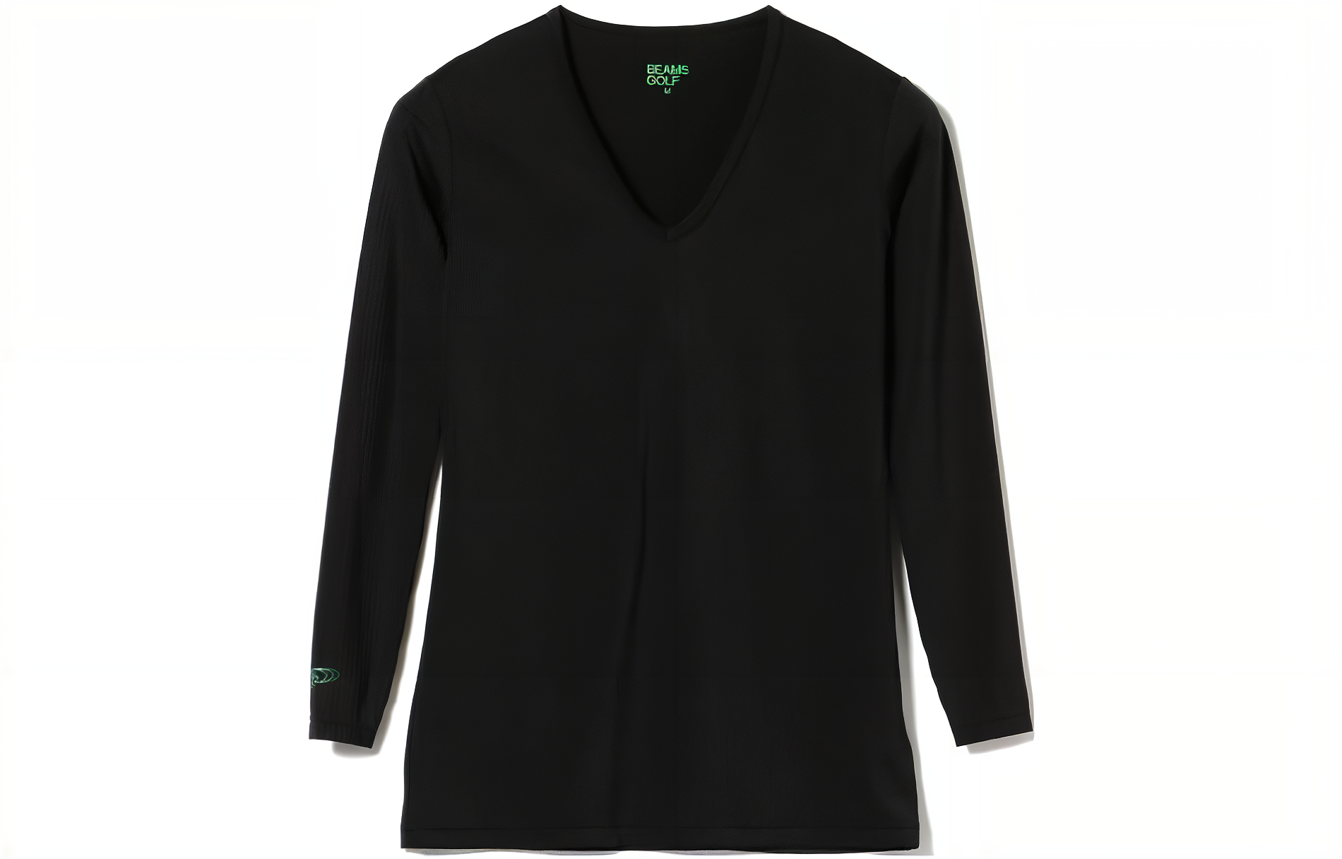 Beams Oversized V-Neck Long Sleeve Sweatshirt Black 8249001610419