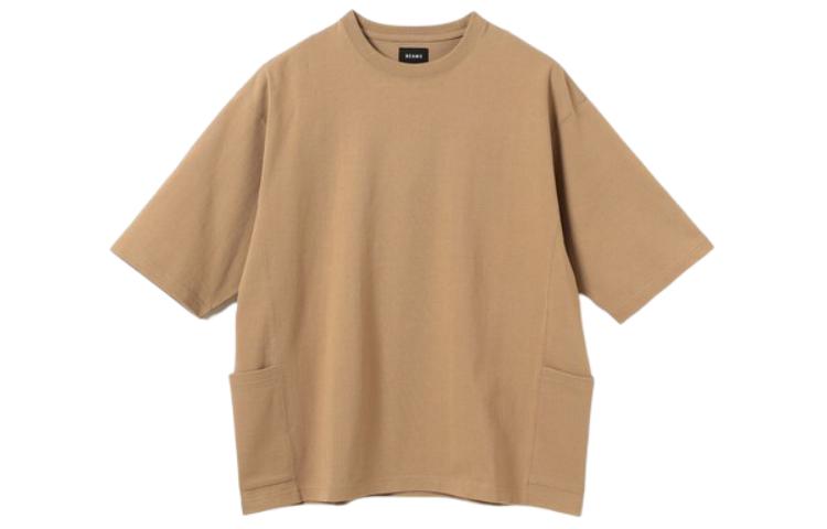 BEAMS Patchwork Fitted Crewneck Short Sleeve T-Shirt 11-04-1313-458