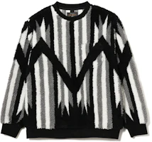 Beams Patterned Crewneck Pullover Long-Sleeve Sweatshirt Mens 38-13-0108-156 Beams Patterned Crewneck Pullover Long-Sleeve Sweatshirt Mens 38-13-0108-156