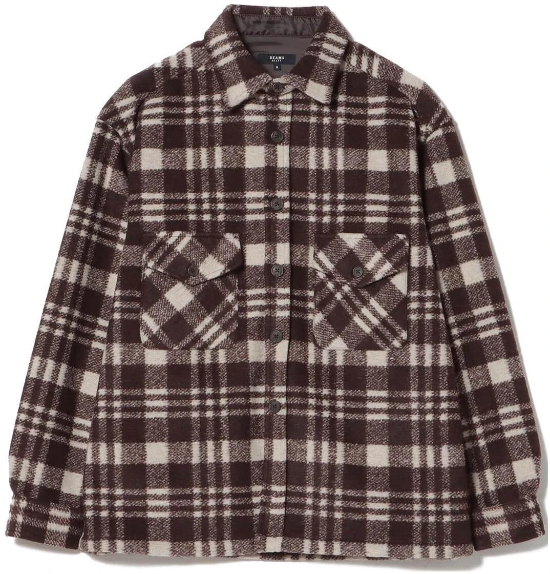 beams-plaid-button-up-long-sleeve-jacket-brown-4211065363928