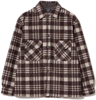 Beams Plaid Button-Up Long Sleeve Jacket Brown. 4211065363928 Beams Plaid Button-Up Long Sleeve Jacket Brown. 4211065363928