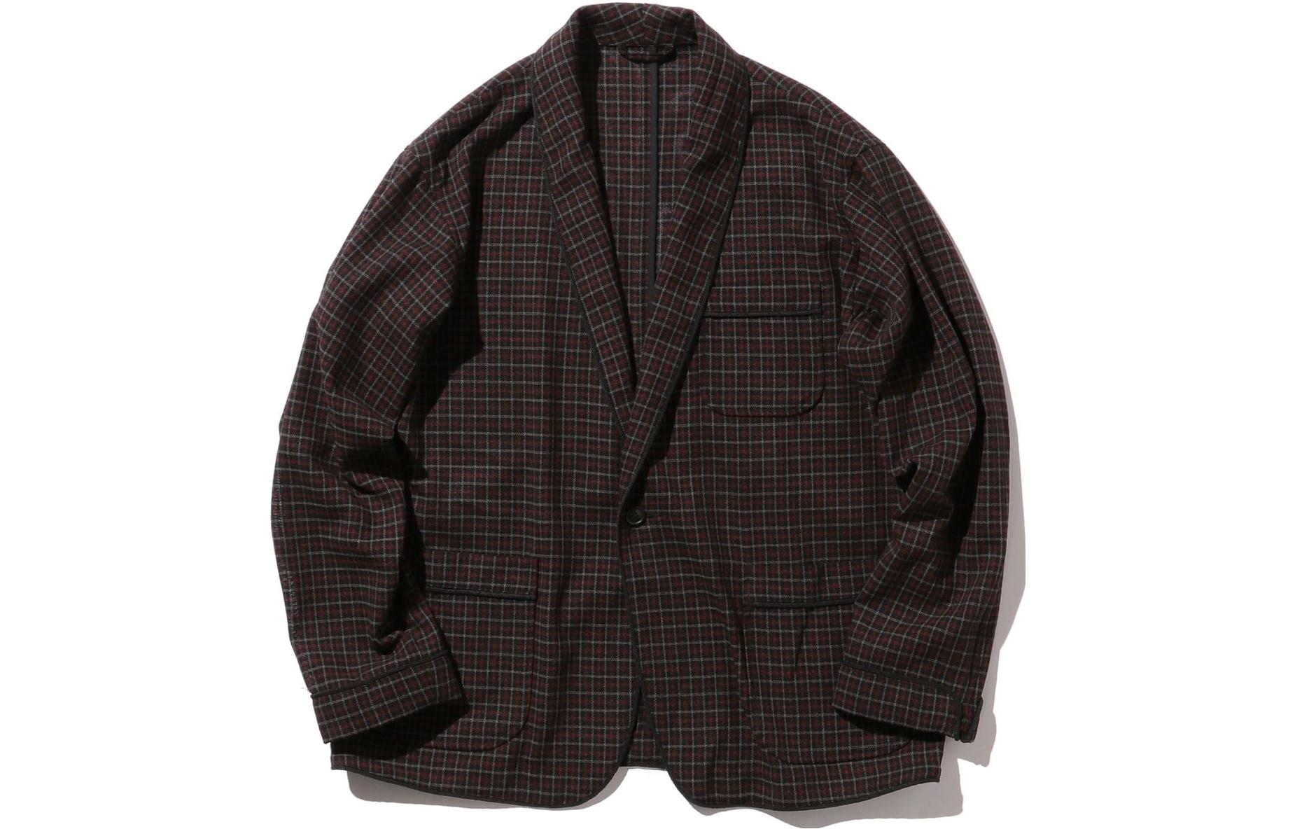 Beams Plaid Long-Sleeve Jacket - Dark Red 3816009480339