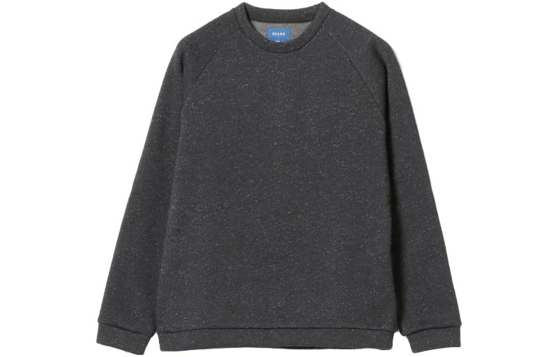 Beams Plain Crewneck Long Sleeve Pullover Sweatshirt Black 1113391680319