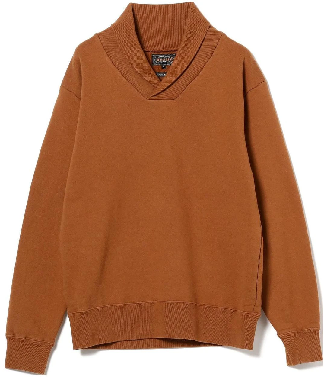 beams-plus-solid-v-neck-loose-fit-long-sleeve-sweatshirt-brick-red-3813018710345