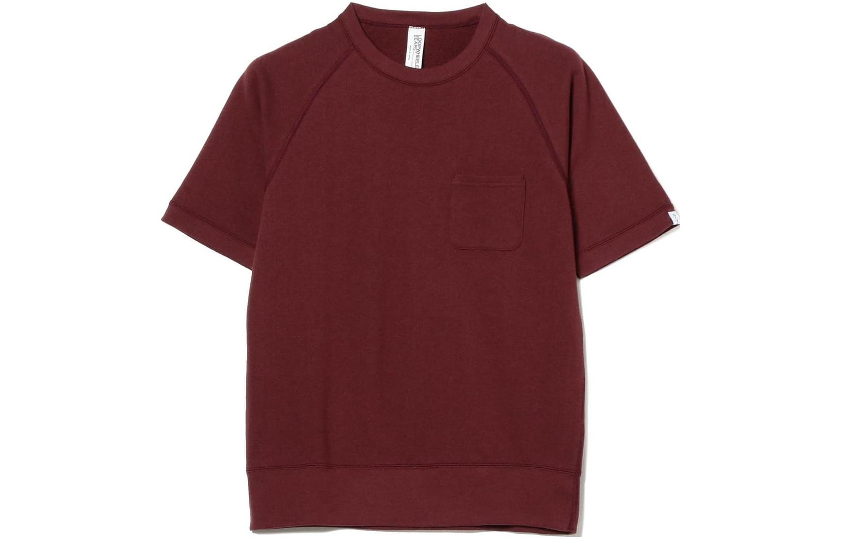 Beams Pocket Raglan Sleeve Crewneck T-Shirt Red () 3803000259339