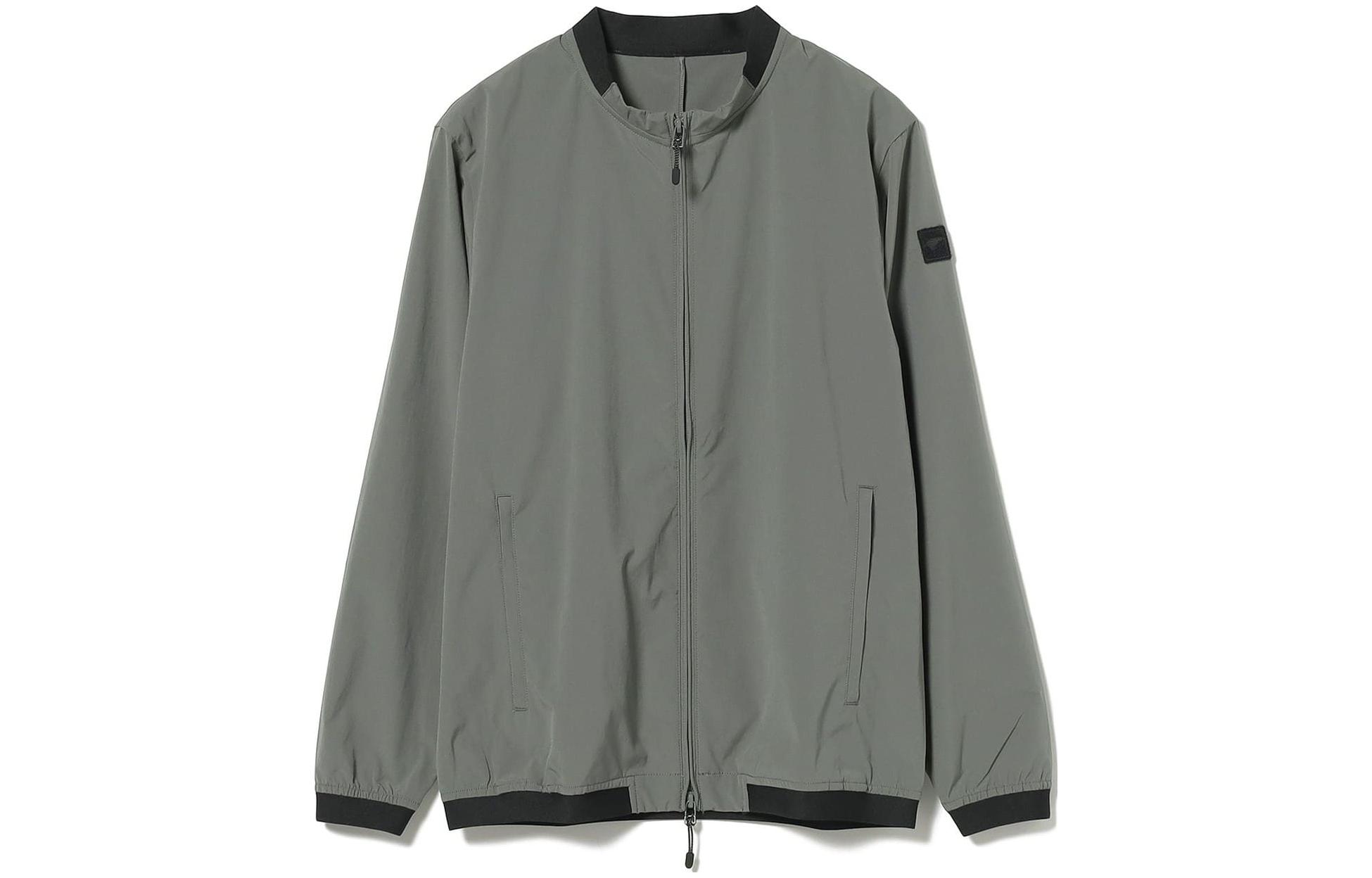 Beams Pocket Zip Stand Collar Long Sleeve Casual Jacket. 84180012336