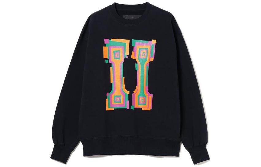 Beams Printed Graphic Long-Sleeve Sweatshirt Navy Blue () 7513056214679