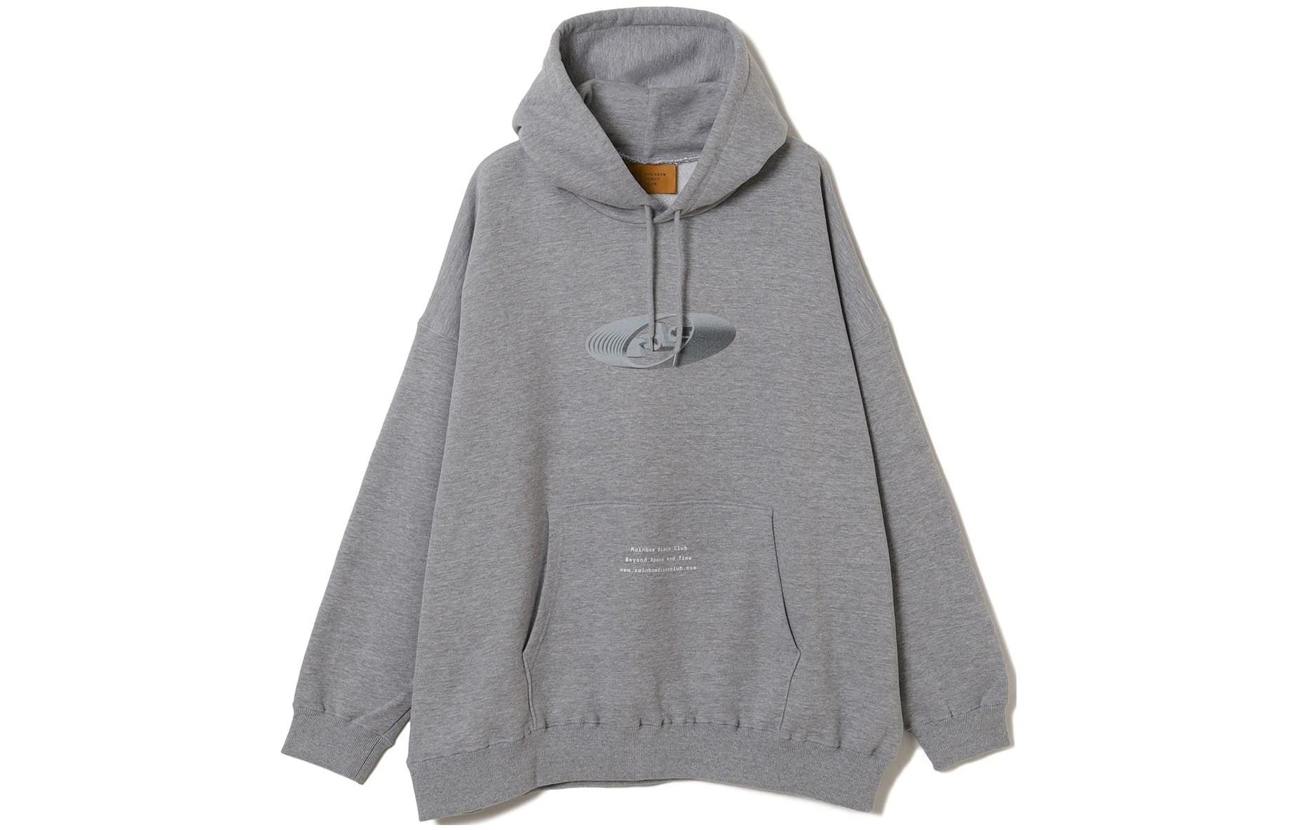 Beams Rainbow Disco Club Logo Hoodie Geometric Print Pullover for Men 29-58-0039-083