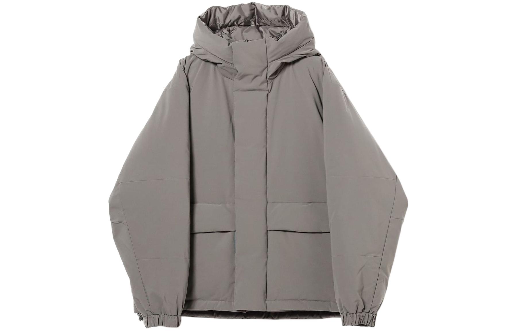 Beams Reversible Solid Grey Hoodie Jacket with Zipper and Pockets. 1118129012015