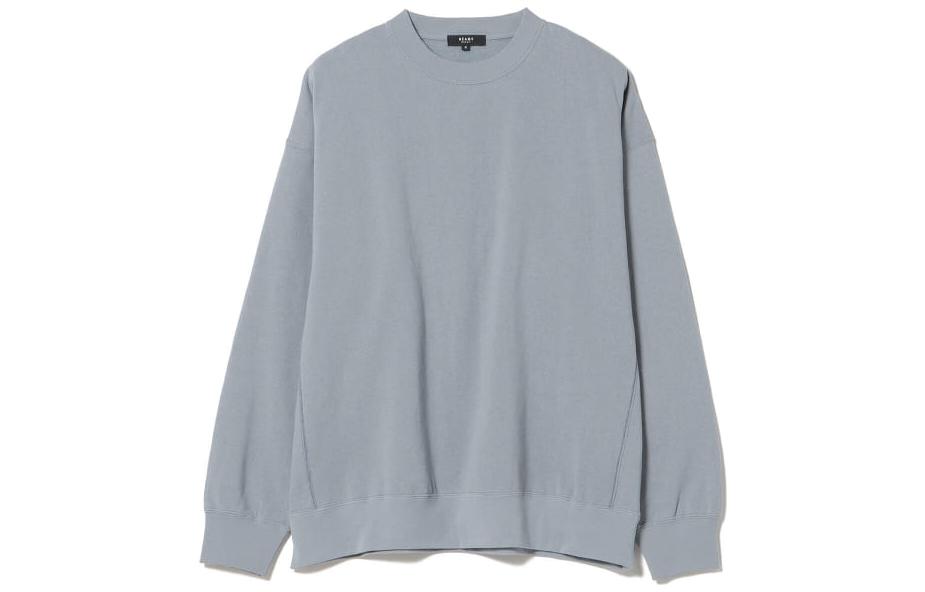 Beams Sax Blue Crewneck Pullover Oversized Sweatshirt Long Sleeve 4213054022271