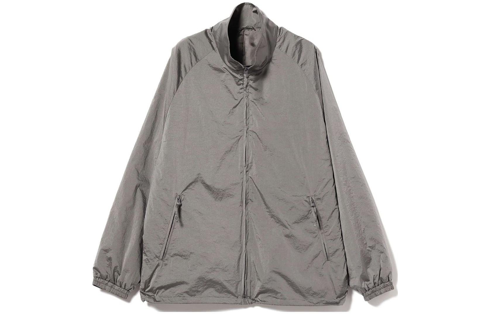 Beams Silver Solid Color Zip-Up Long Sleeve Jacket 23-18-0140-691