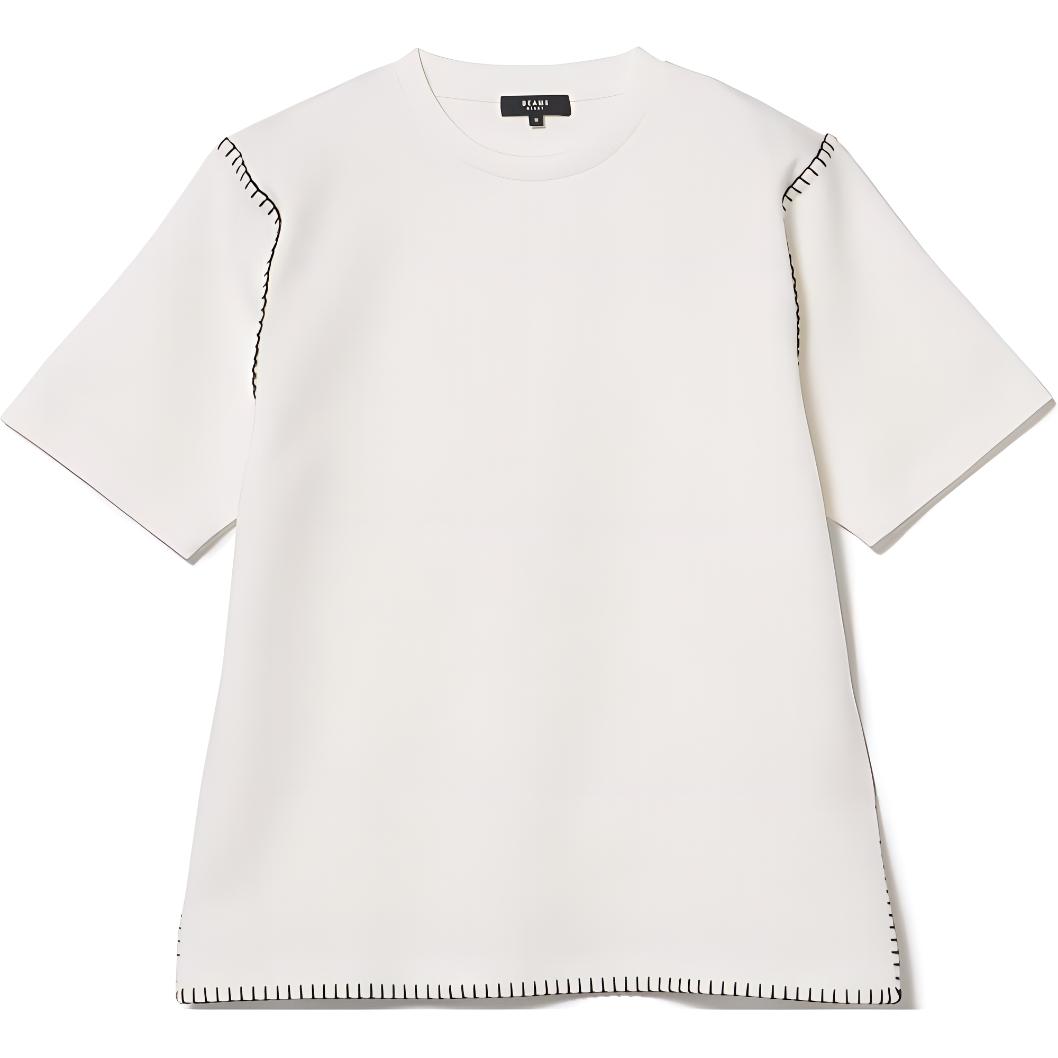 BEAMS Slim-Fit Crewneck Stitch Tee 42-04-0358-639