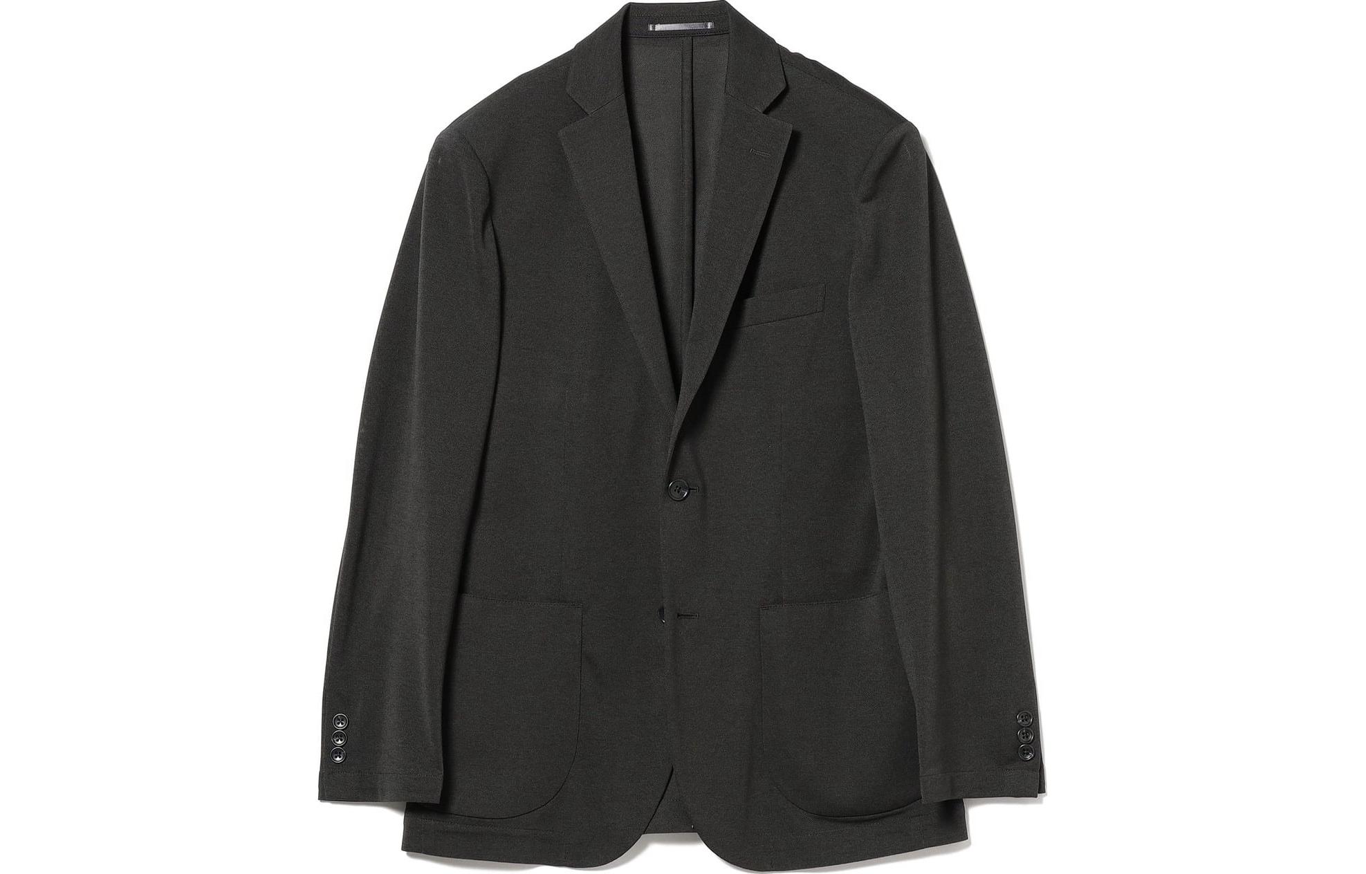 Beams Solid Color Button-Front Collar Long Sleeve Jacket - 91-16-0313-277