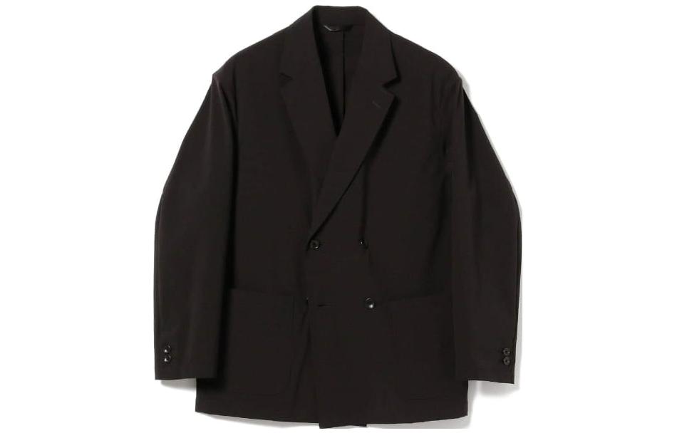 Beams Solid Color Collared Long Sleeve Jacket Men’s BLACK 9116027180319