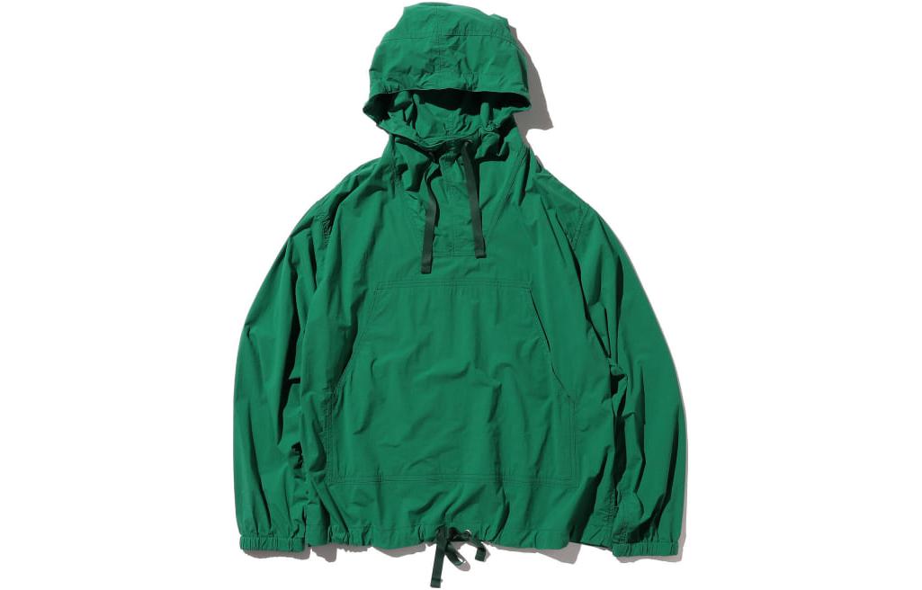 Beams Solid Color Green Hoodie Jacket 3818004379165