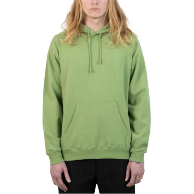 Beams Solid Color Green Pullover Hoodie 3813003804865
