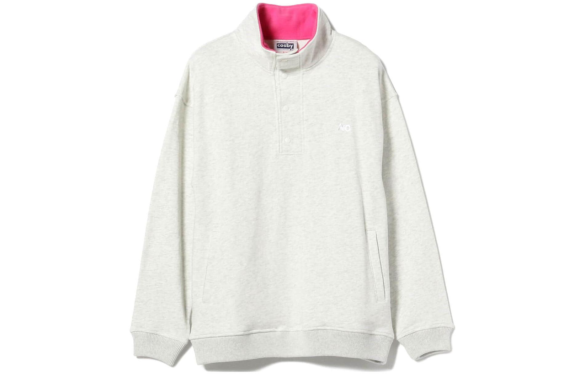 Beams Solid Color High-Neck Long-Sleeve Pullover Sweatshirt 11-13-0259-384