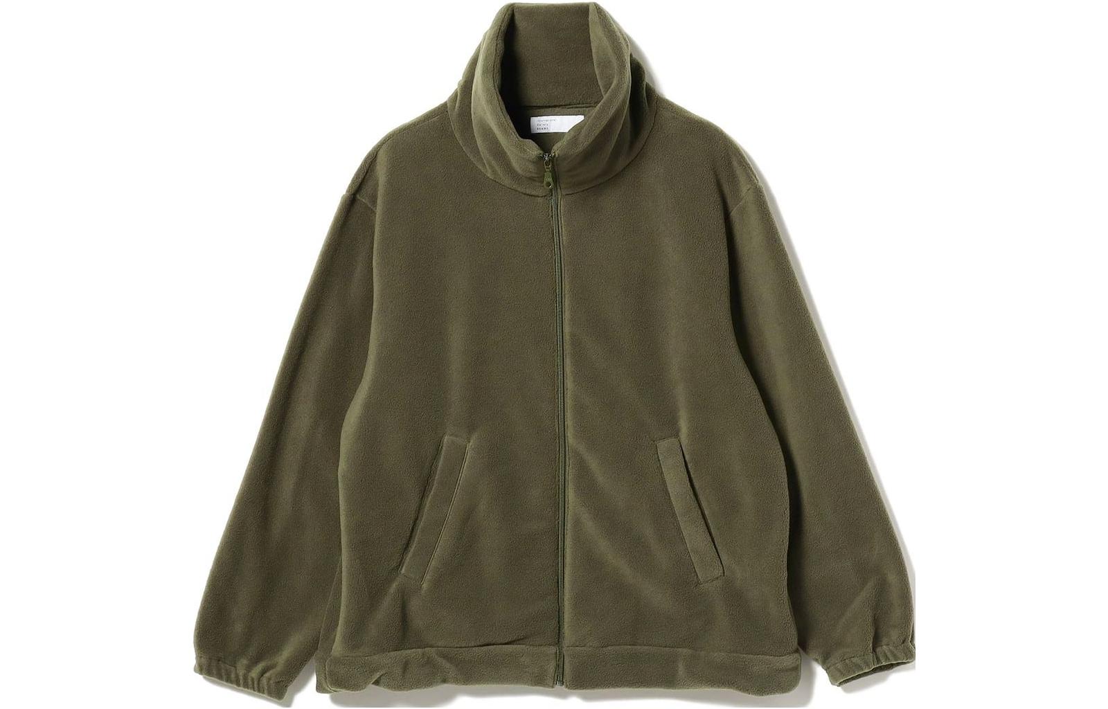 Beams Solid Color High-Neck Zip Jacket Men 23-18-0090-262