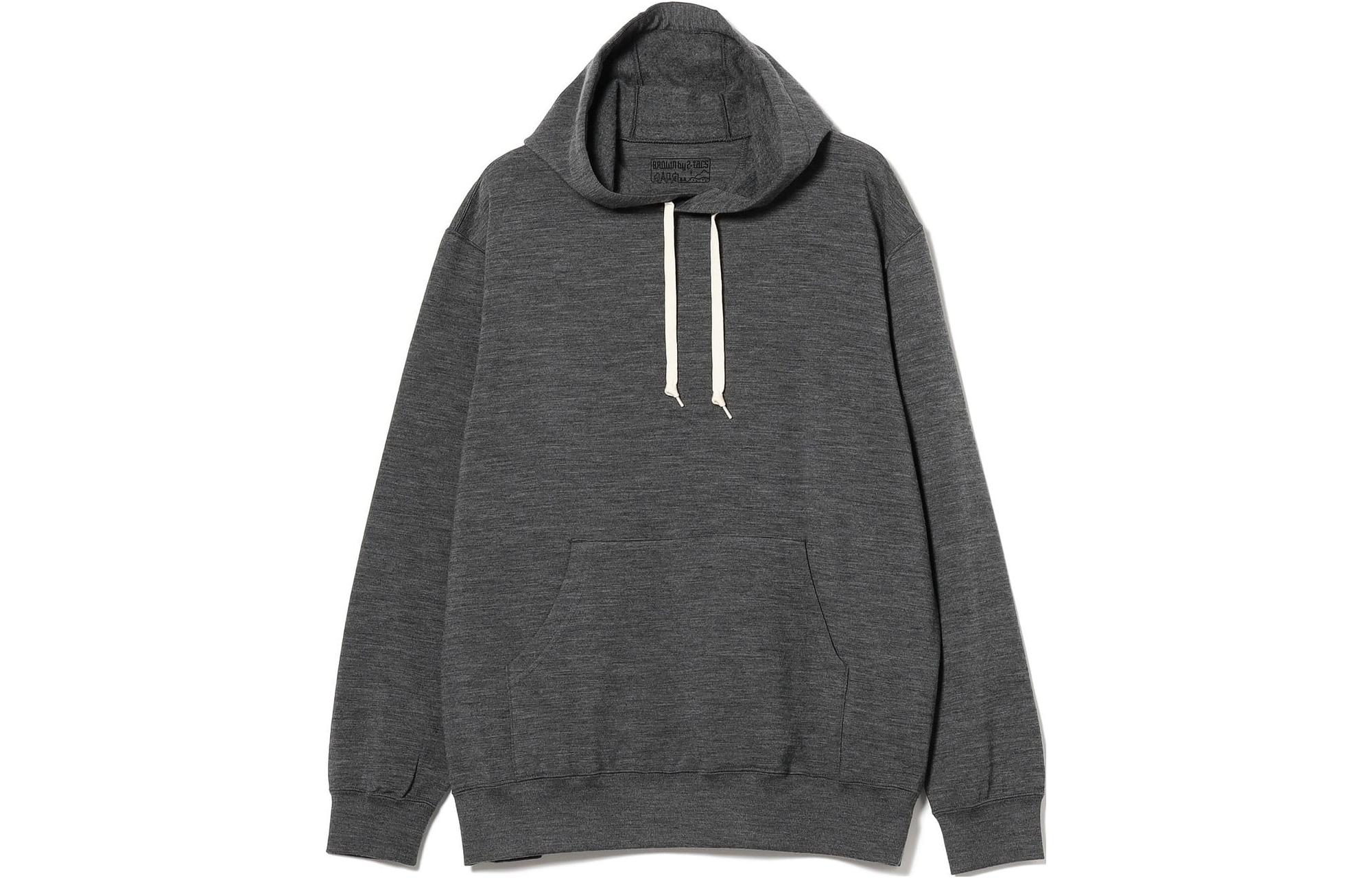 Beams Solid Color Hoodie Long Sleeve Casual Sweatshirt - Gray 36-13-0229-646